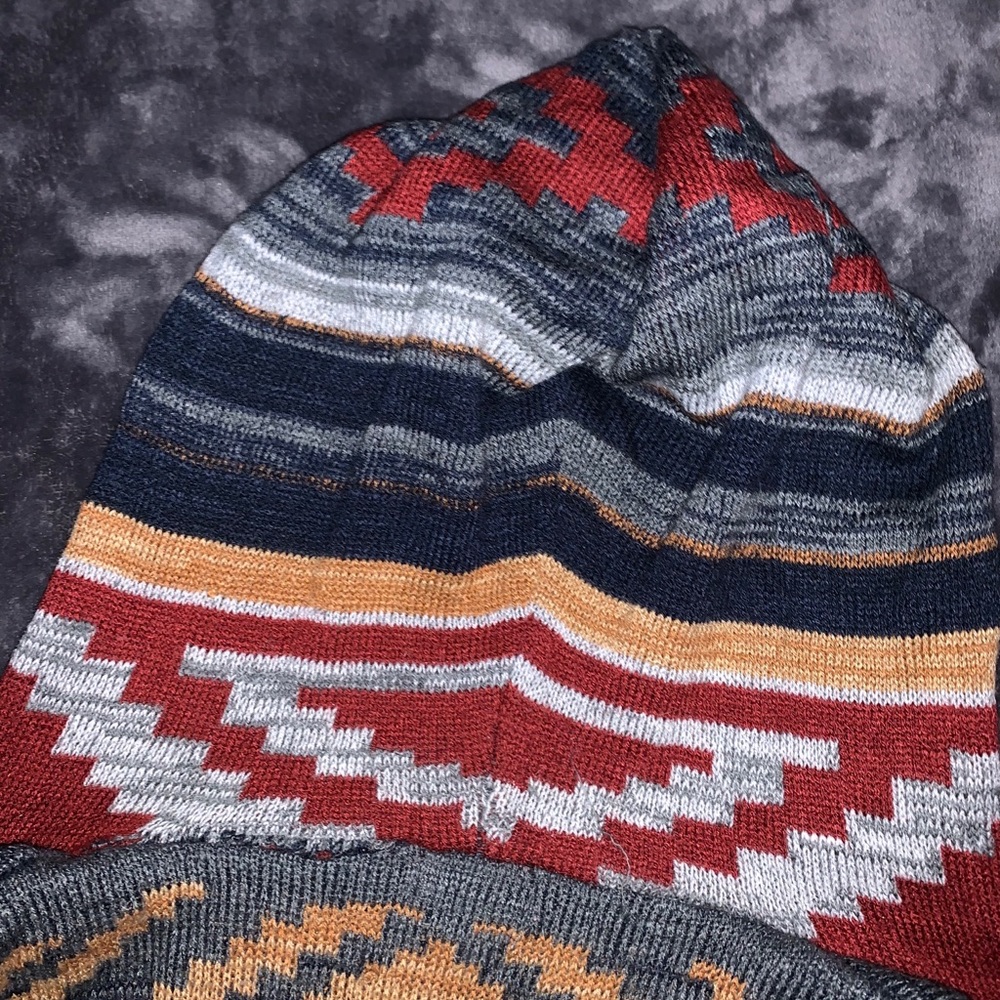 Aztec prints cardigan with hood